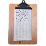9.5" x 13" Wooden Crossword Puzzle Clipboard - Cherry