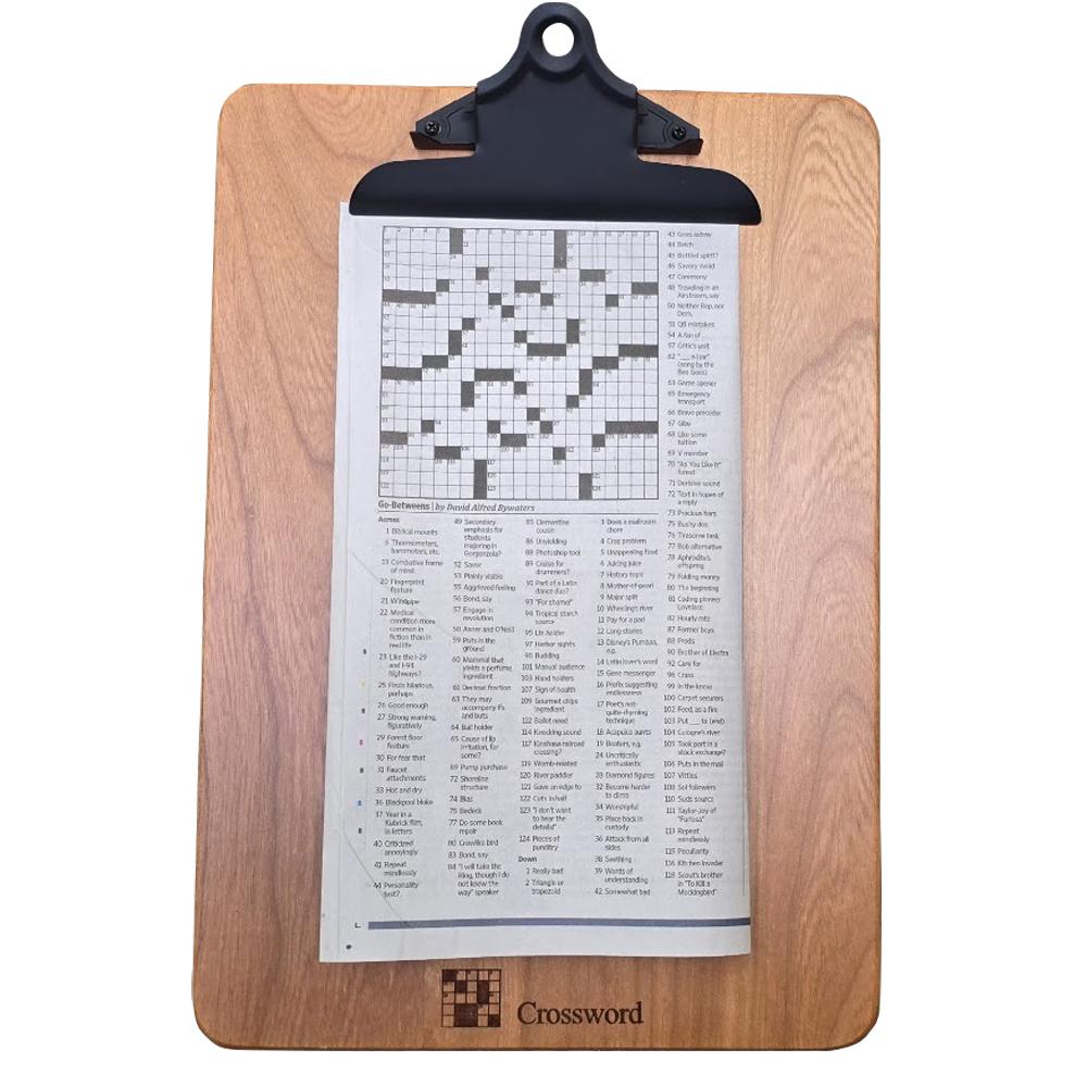 9.5" x 13" Wooden Crossword Puzzle Clipboard - Cherry