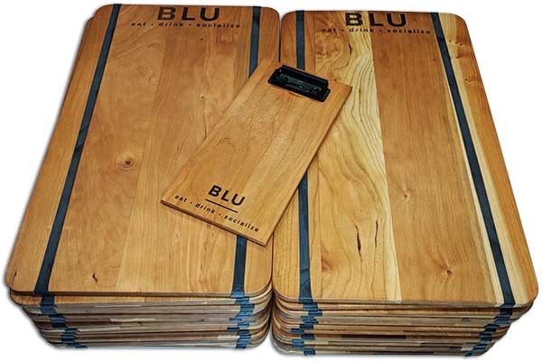 Banded Menu Holders and Wooden Menu Boards
