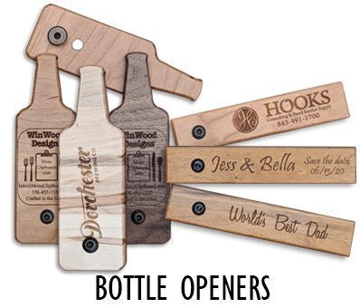 Custom Engraved Wooden Beer Bottle Openers - Winwood Designs