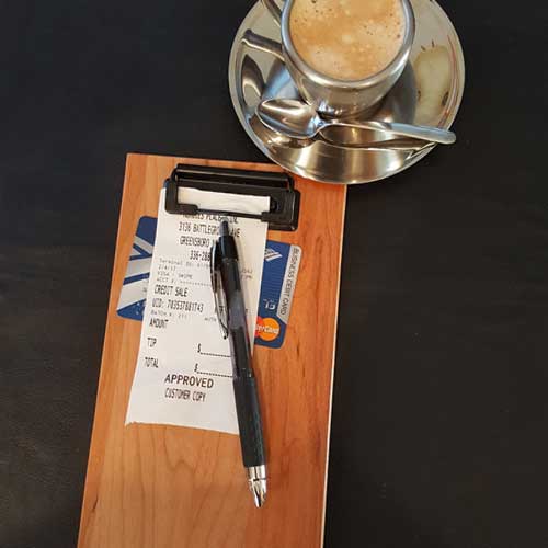Wooden Engraved Check Bill Presenters