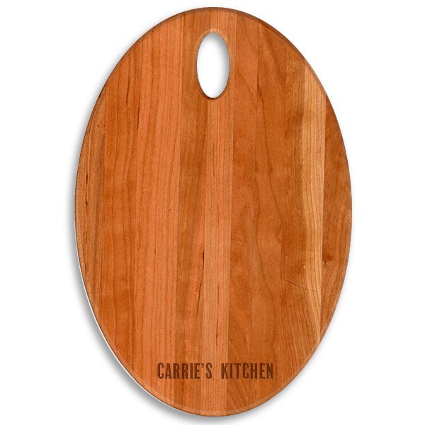 Cherry Wood Oval Breadboard or Serving Board