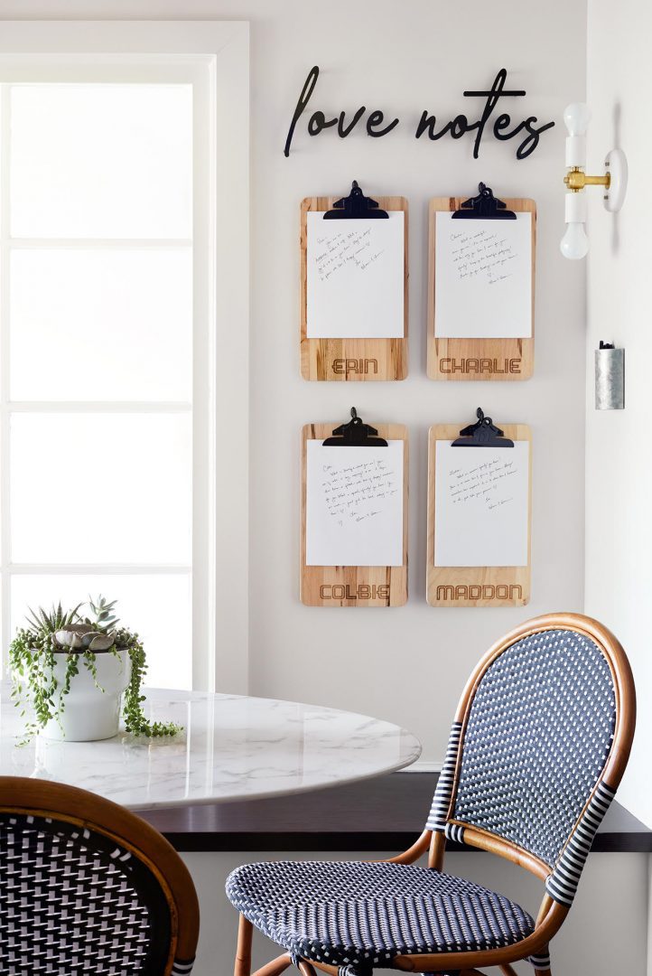 HGTV - Winwood Designs Custom Clipboards: Organize your home with personalized clipboards for the whole family.