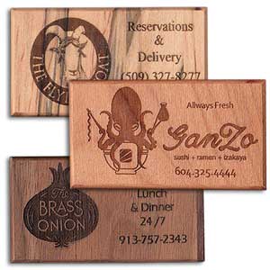 Magnetic Wooden Business Cards