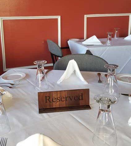 Wood Engraved Table Reserved Signs