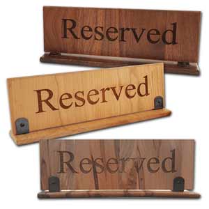 Large Engraved Restaurant Reserved Signs