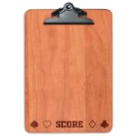 Engraved Wooden Score-Keeper Clipboard - WinwoodDesigns.com