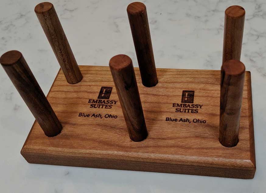 Engraved Wood Taco Service Tray