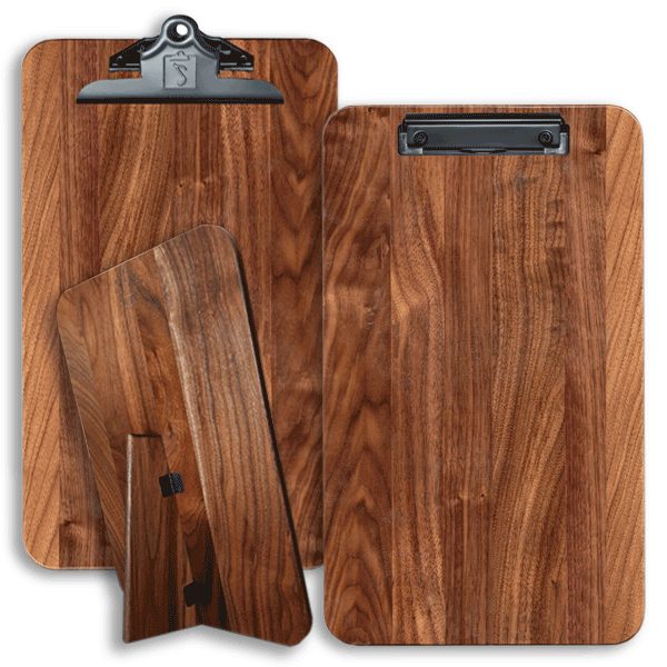 Legal Size Standing Clipboard in Solid Walnut | WinwoodDesigns.com